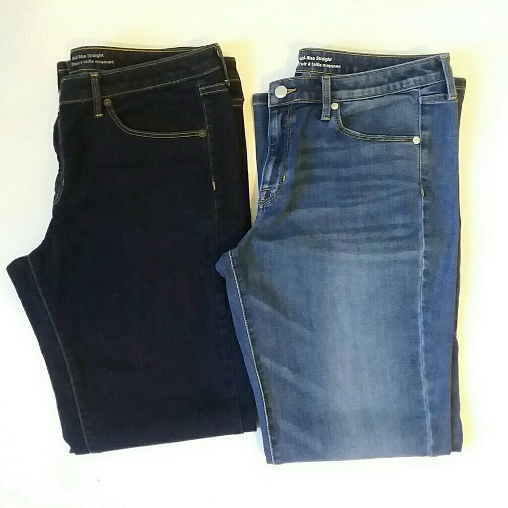 2 Pairs Of Mossimo Mid-Rise Jeans Both Size  14